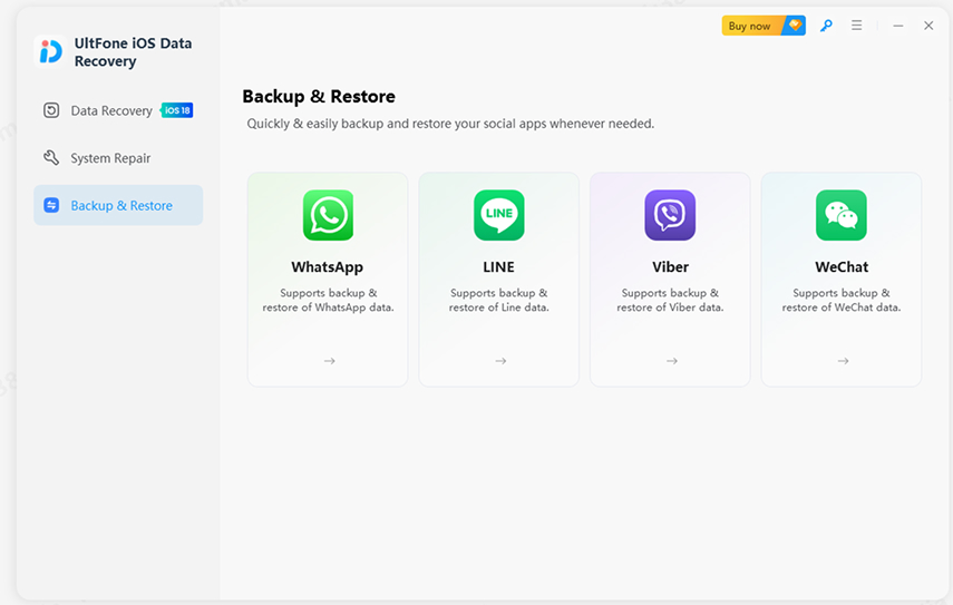 backup and restore social app