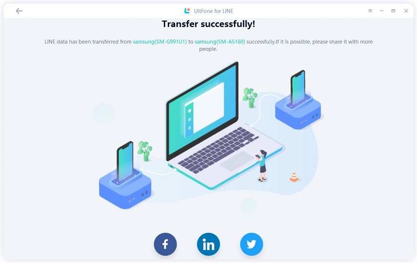 transfer line from android to android