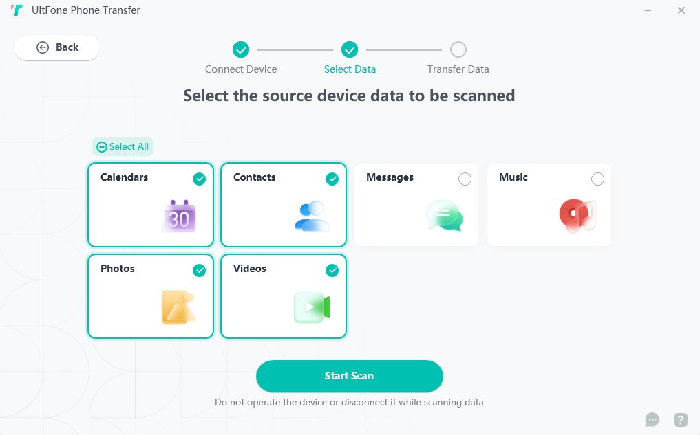 select data to scan