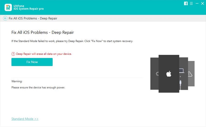 use deep repair mode