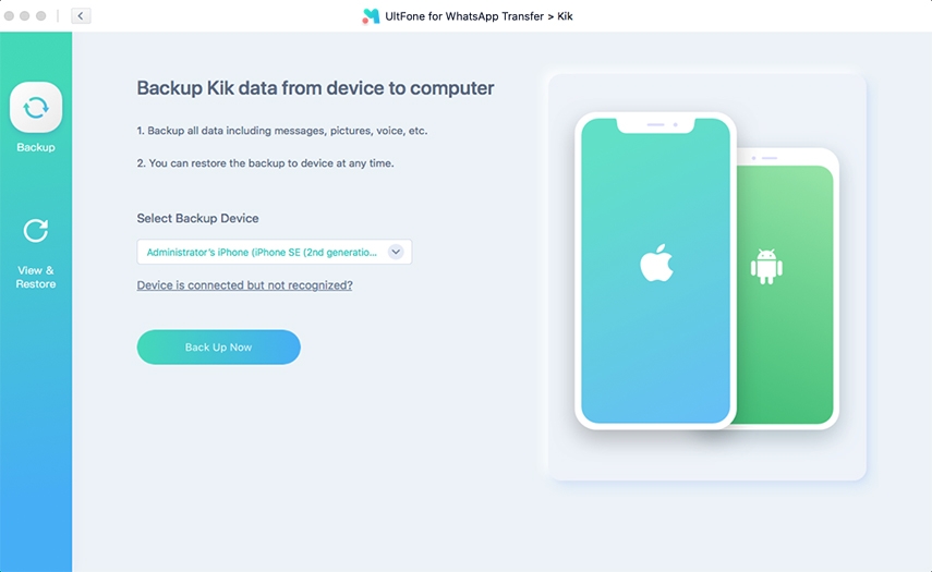 como fazer backup do kik no iphone