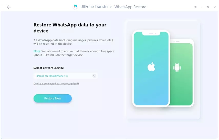 restore whatsapp backup to iphone