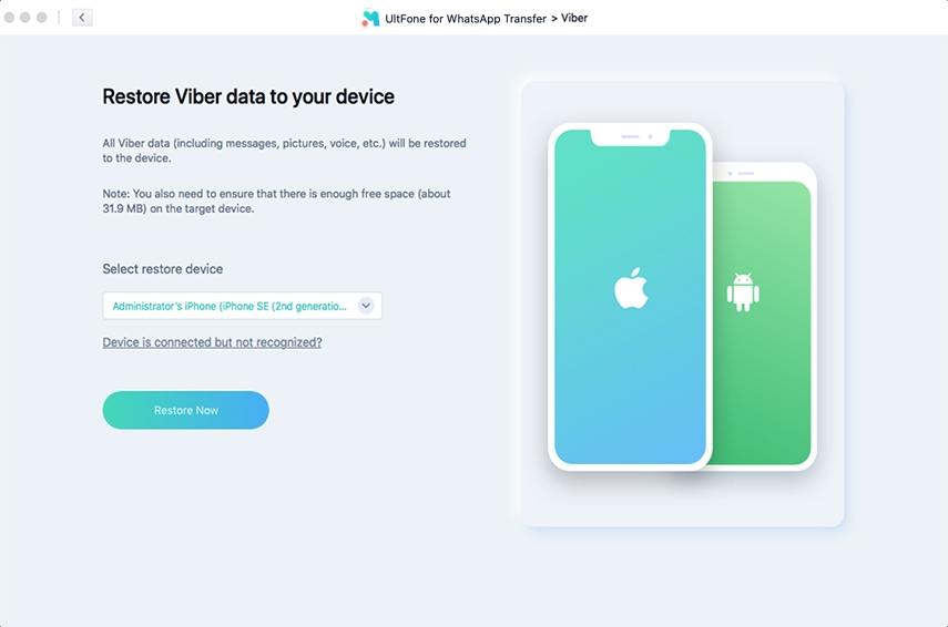 how to restore viber to iphone