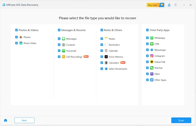 choose ios data type