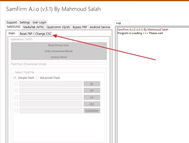 Using SamFirm AIO for FRP Bypass