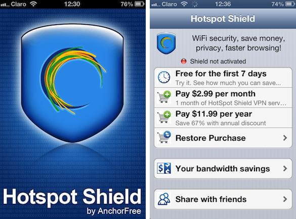 hotspot with vpn iphone