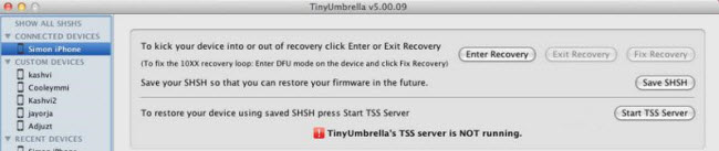 برنامج إعادة تشغيل iPhone الأفضل - Tiny Umbrella