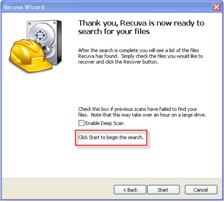 select the scan mode