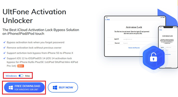 iOS 16.1 Bypass iCloud UltFone Activation Unlocker