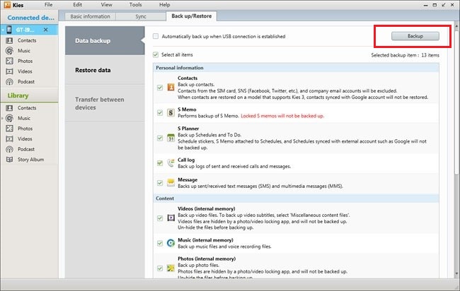 backup galaxy note 5 with broken screen