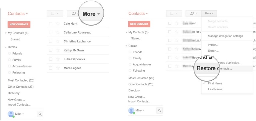 recover contact on htc phone using google account