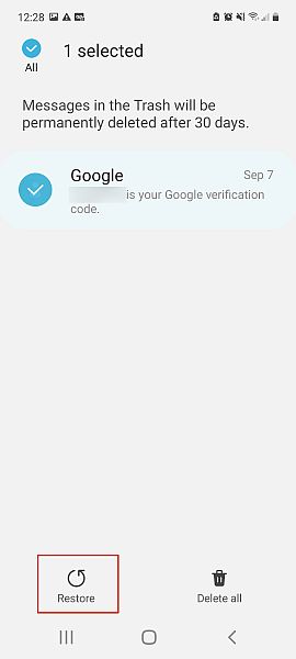 retrieve deleted message samsung recycle bin 4