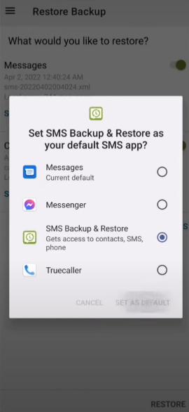 sms backup and restore 3
