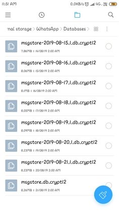whatsapp local backup android