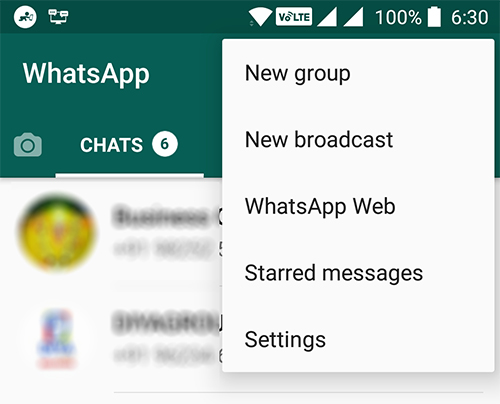whatsapp chat settings