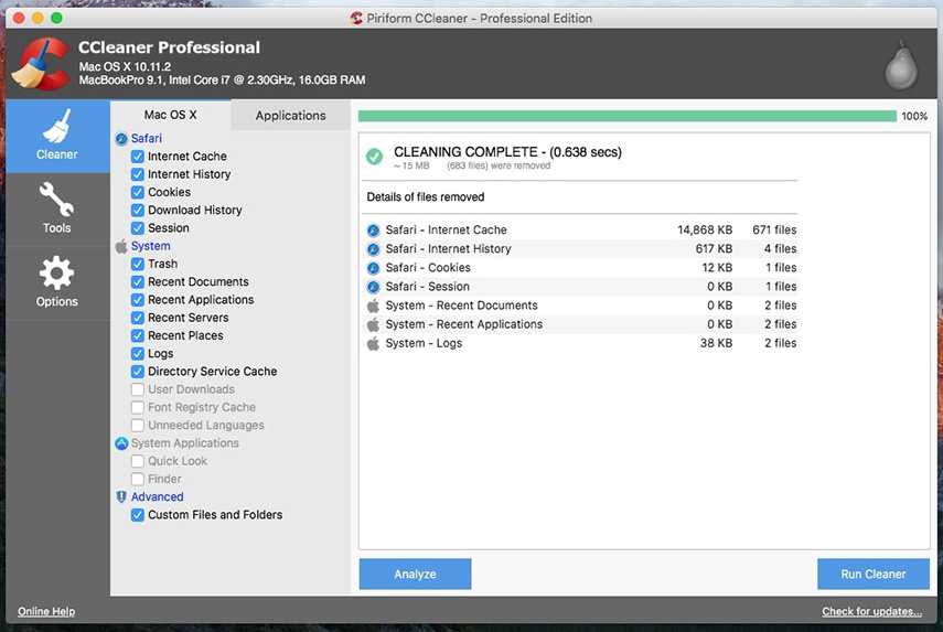 ccleaner for mac 10.9.4