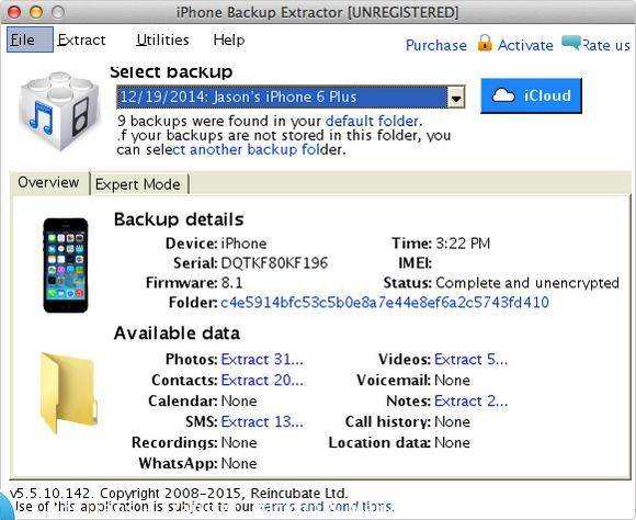 free full iphone backup extractor