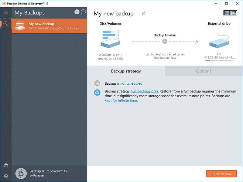 Paragon Backup & Recovery Free