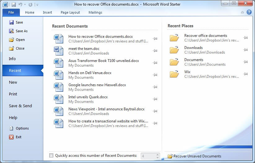 Microsoft office document