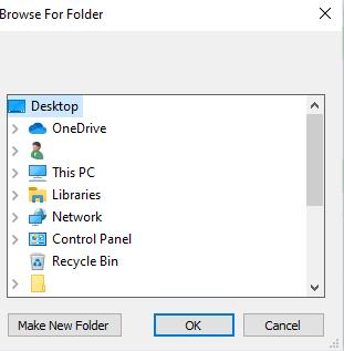 choose where to store the recover data