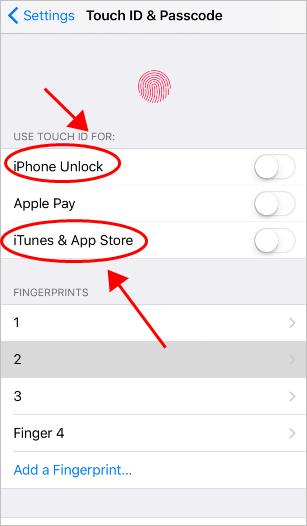 disable iphone unlock
