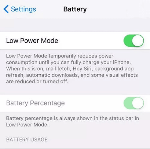low power mode