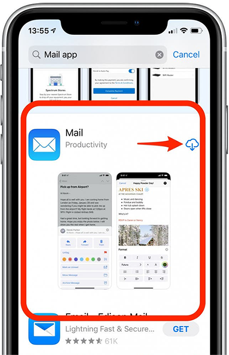 reinstall your mail application