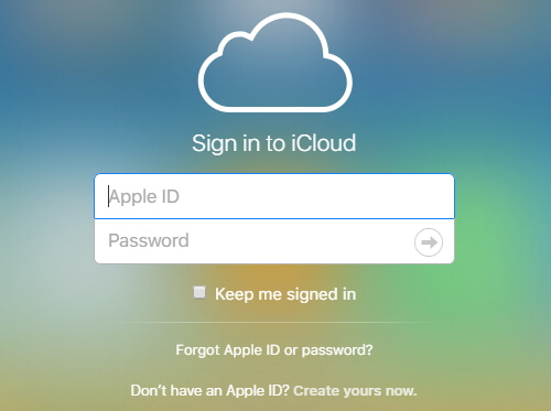 sign into icloud
