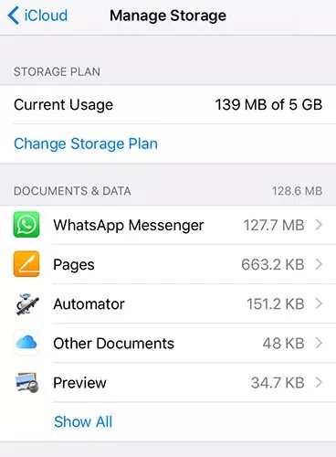Free up storage