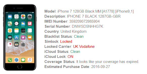 IMEI or Serial Number iPhone Network Finder & Simlock Status Checker 