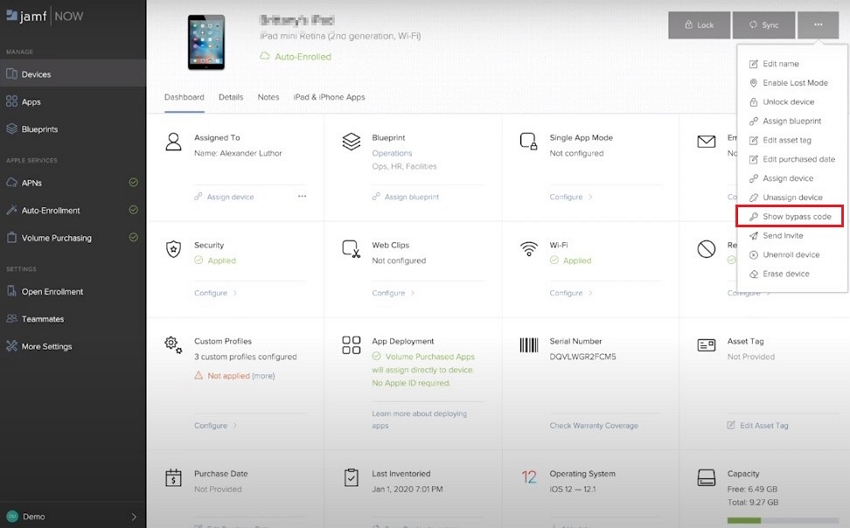 get ipad activation lock bypass code