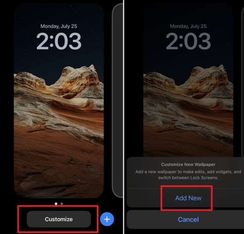 change your home screen photo