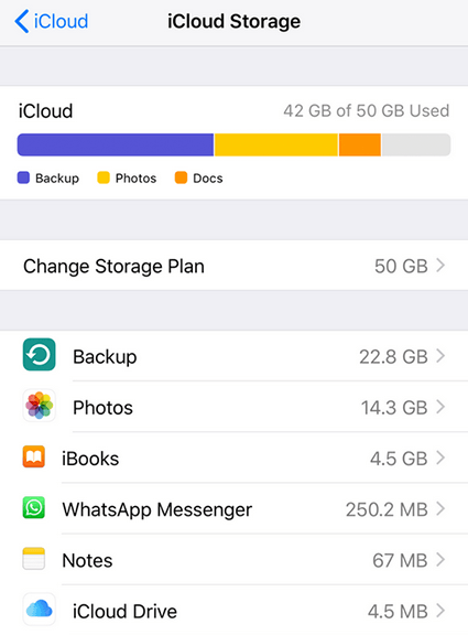 clear icloud storage