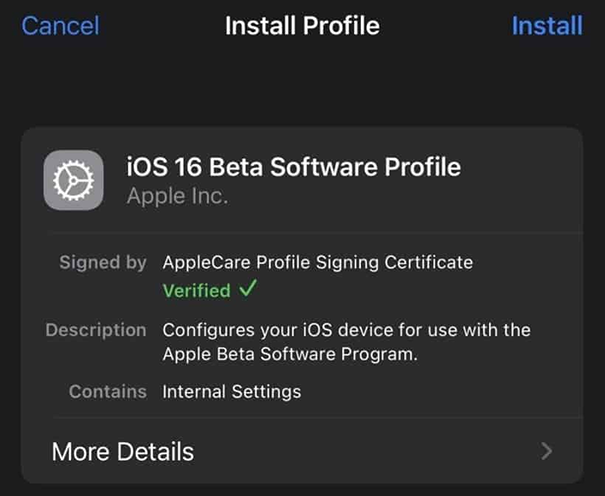 install the ios 16 manually