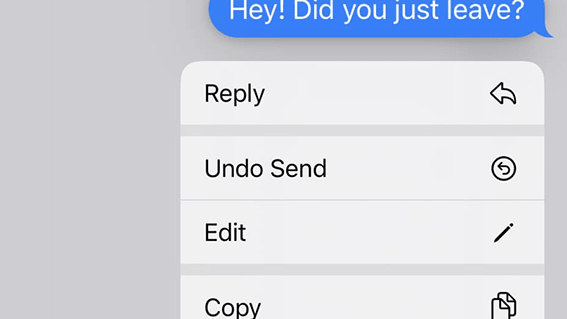 unsend imessages in ios 16