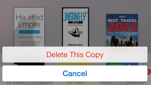delete books on iphone
