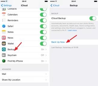 restore data from iCloud backup