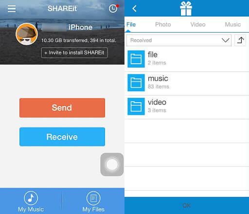 send music from ipad to android