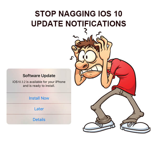 turn off software update notification iphone
