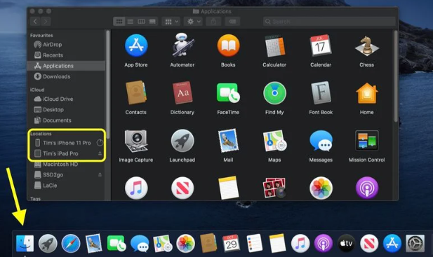 find your device name and click