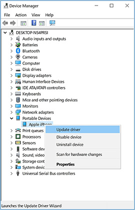 Update driver on PC