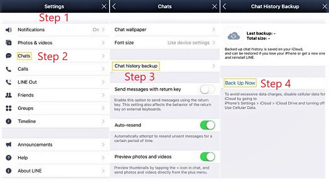 open line chat backup files on pc. backup line chat history on iphone. 