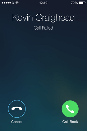 call failed on iphone how to fix
