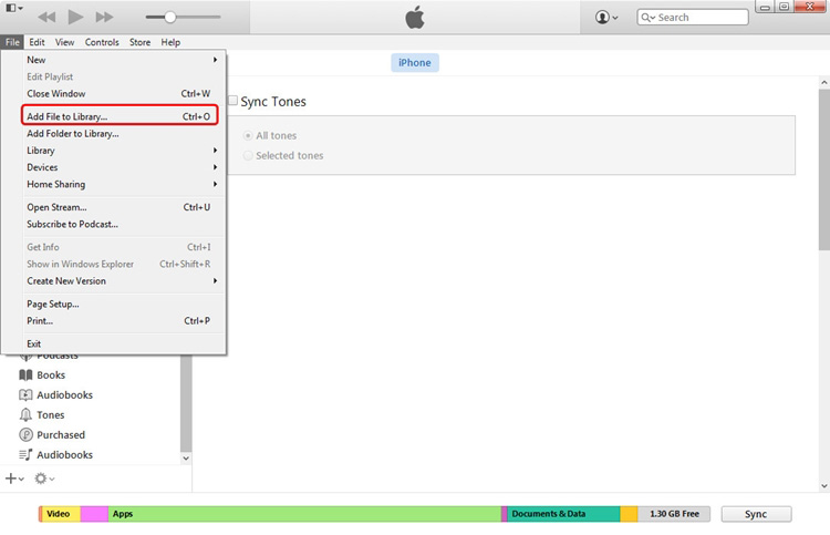 add tones in library