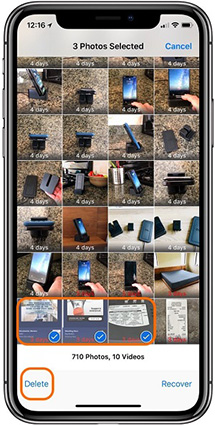 delete seleted photos