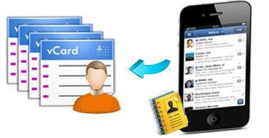 export vcard from iphone