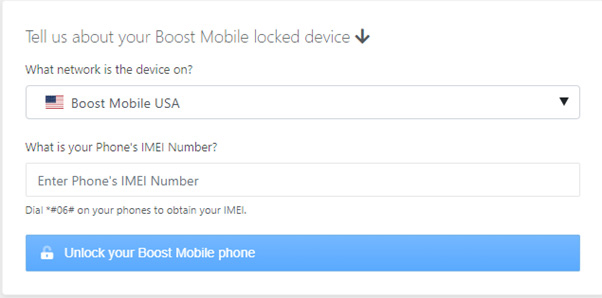 unlock boost mobile via imei