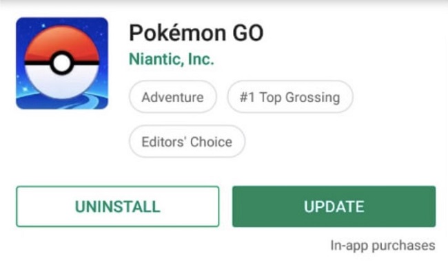 update pokemon go for android