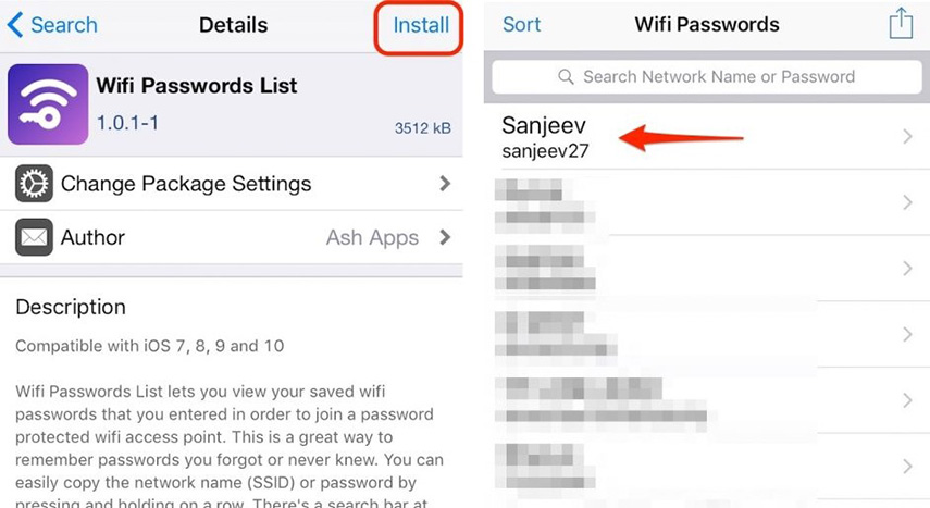 use wifipassword list