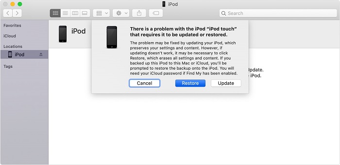 restore ipod in recovery mode with itunes